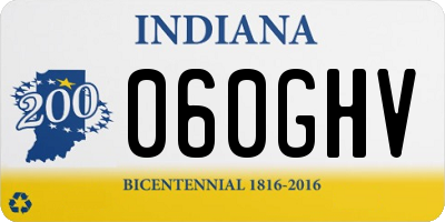 IN license plate 060GHV