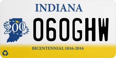 IN license plate 060GHW
