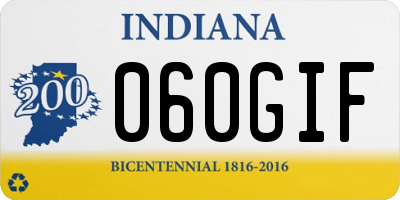 IN license plate 060GIF