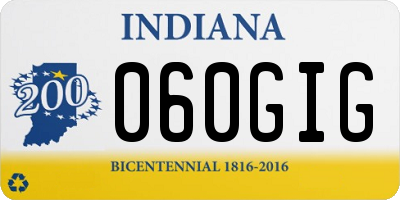 IN license plate 060GIG