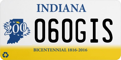 IN license plate 060GIS