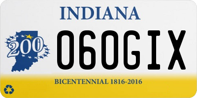 IN license plate 060GIX