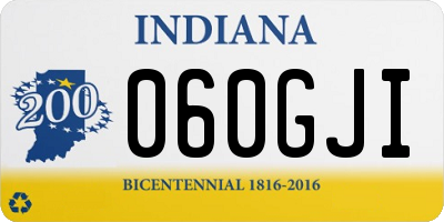 IN license plate 060GJI