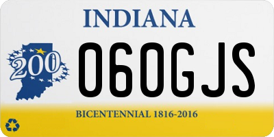IN license plate 060GJS