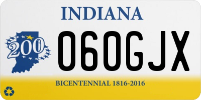 IN license plate 060GJX