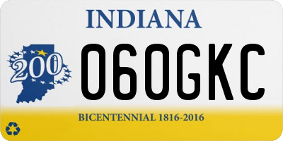 IN license plate 060GKC