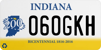 IN license plate 060GKH