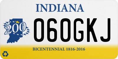 IN license plate 060GKJ