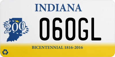 IN license plate 060GL