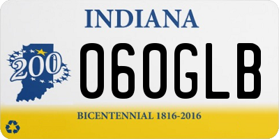 IN license plate 060GLB