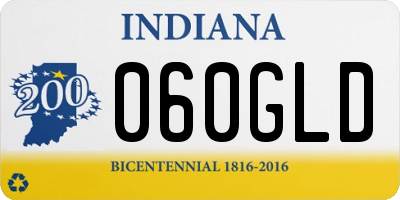 IN license plate 060GLD