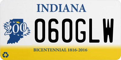 IN license plate 060GLW