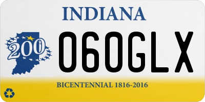 IN license plate 060GLX