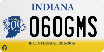 IN license plate 060GMS