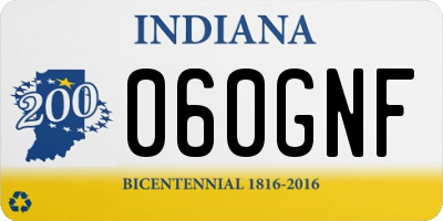 IN license plate 060GNF