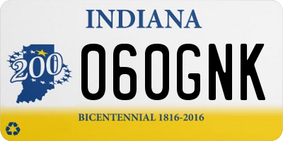 IN license plate 060GNK