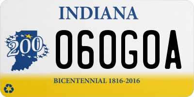 IN license plate 060GOA