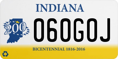 IN license plate 060GOJ