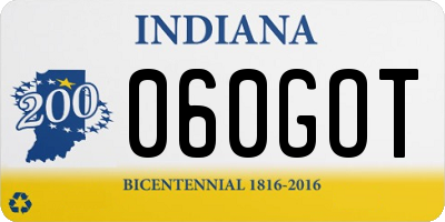 IN license plate 060GOT