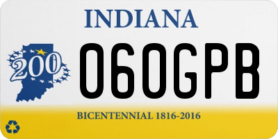 IN license plate 060GPB