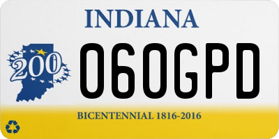 IN license plate 060GPD