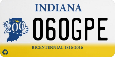 IN license plate 060GPE