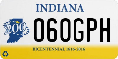 IN license plate 060GPH