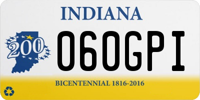 IN license plate 060GPI