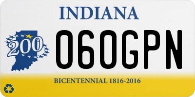 IN license plate 060GPN