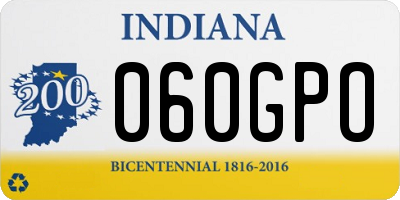 IN license plate 060GPO