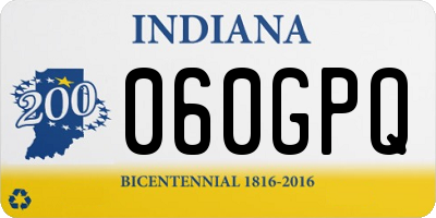 IN license plate 060GPQ