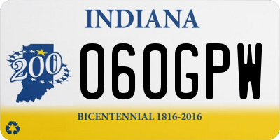 IN license plate 060GPW