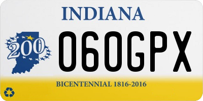IN license plate 060GPX