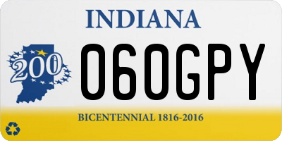 IN license plate 060GPY