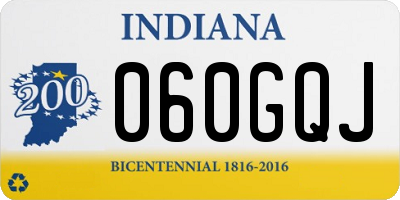 IN license plate 060GQJ