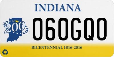IN license plate 060GQO