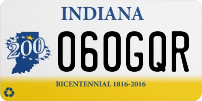 IN license plate 060GQR