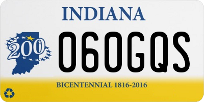 IN license plate 060GQS