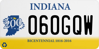 IN license plate 060GQW