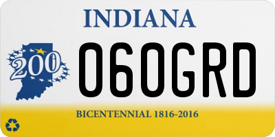 IN license plate 060GRD