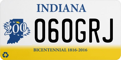 IN license plate 060GRJ