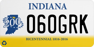 IN license plate 060GRK
