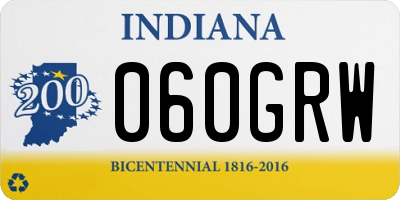 IN license plate 060GRW