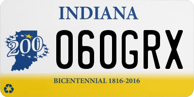 IN license plate 060GRX