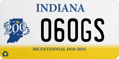 IN license plate 060GS