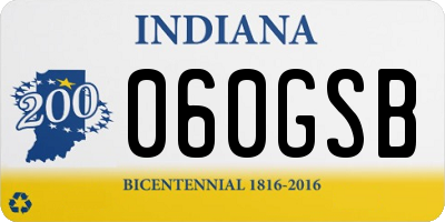 IN license plate 060GSB