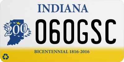 IN license plate 060GSC