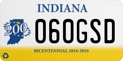 IN license plate 060GSD