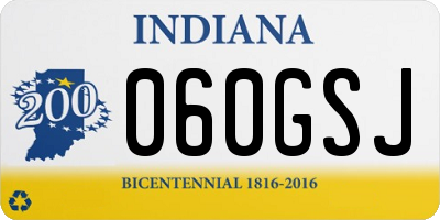 IN license plate 060GSJ