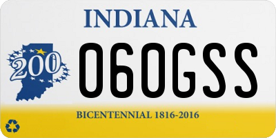 IN license plate 060GSS